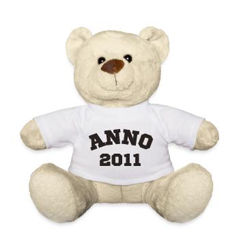 Anno 2011 Birthday Year of birth - Teddy Bear - white - Front
