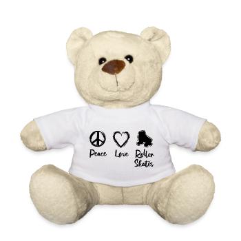 Peace Love Roller Patinage - Nounours - blanc - Devant