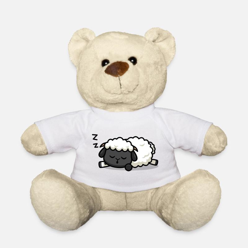 Agneau endormi - Nounours - blanc