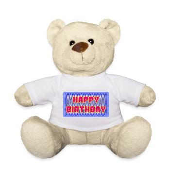 ALLES GUTE ZUM GEBURTSTAG. ALLES GUTE ZUM GEBURTSTAG. JAHRESTAG. - Teddy - Weiß - Vorne