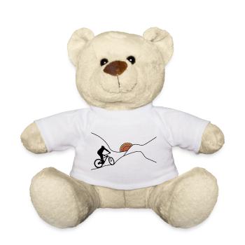 Biking Sunset Sunrise - Teddy Bear - white - Front