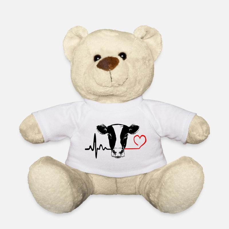 Kuh Liebe Herzschlag - Teddy - Weiß