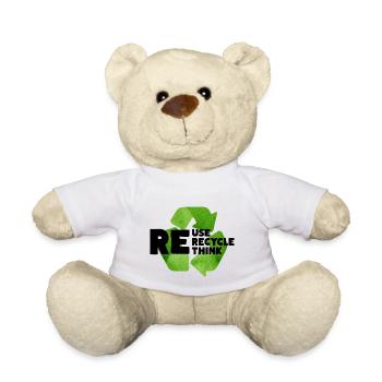 Réutiliser Recycler Repenser Durabilité Environnement Climat - Nounours - blanc - Devant