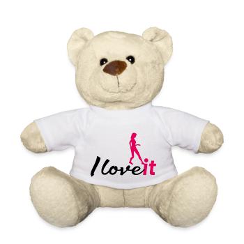 women football i love it - Teddy Bear - white - Front