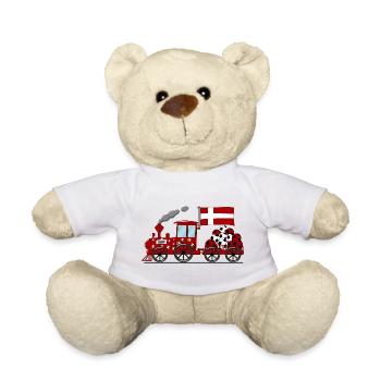 Denmark Flag Football Railway - Teddy Bear - white - Front