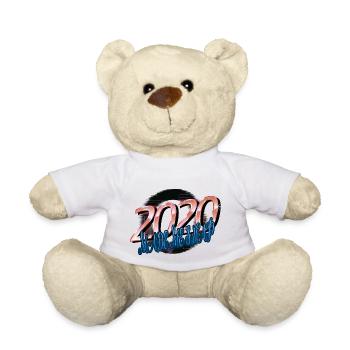 Comic Beach Bodybuilder Geek Couples Cute - Teddy Bear - white - Front