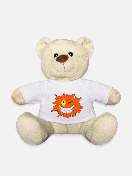 Splash Orange - Teddy - Weiß
