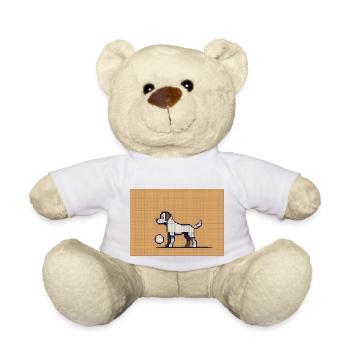 Pixel-Hund - Teddy - Weiß - Vorne