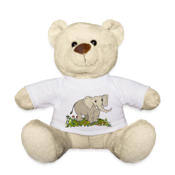 Éléphant - Nounours - blanc - Devant
