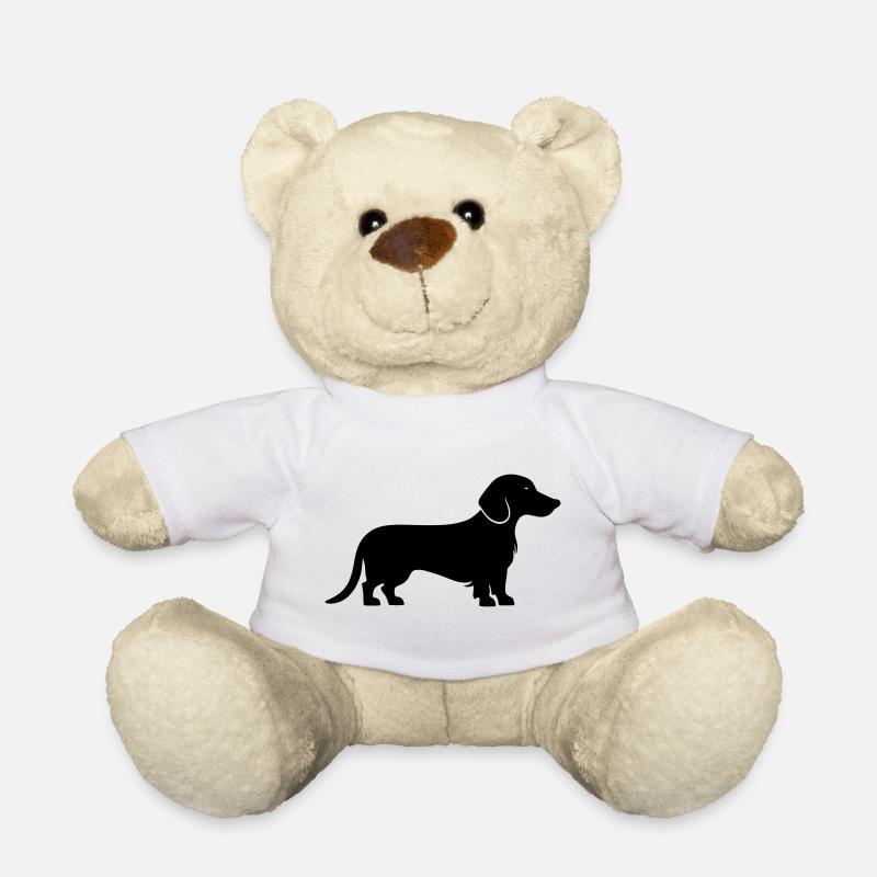 Teckel Dackel - Nounours - blanc