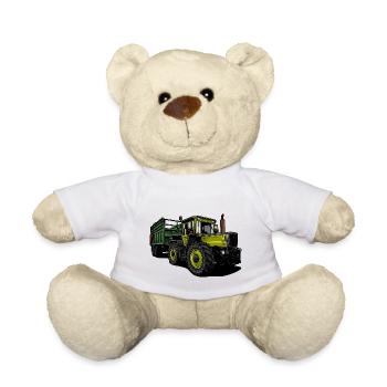 Tracteur // Illustration - Nounours - blanc - Devant