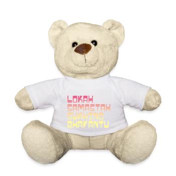 Yoga Shirt / Lokah Samastah Sukhino Bhavantu - Teddy - Weiß - Vorne