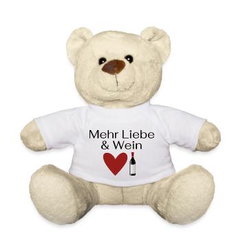 Mehr Liebe & Wein - Teddy - Weiß - Vorne