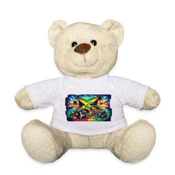 Jamaika Karibik Reggae Musik Design - Teddy - Weiß - Vorne