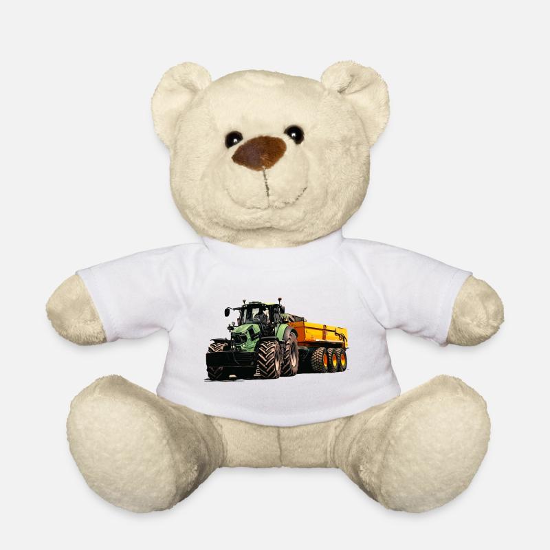 Deutz mit Anhänger Kipper - Teddy - Weiß