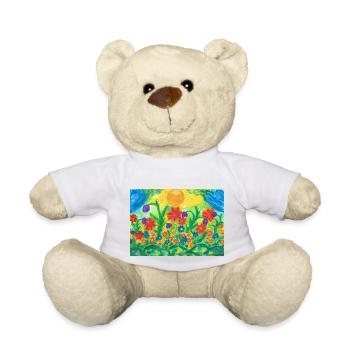 "Blumenwiese" - Teddy - Weiß - Vorne