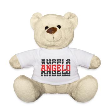 t-shirt Angel T-shirt gift idea stacked text - Teddy Bear - white - Front