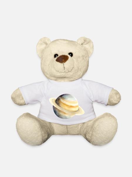 Saturn - Teddy Bear - white