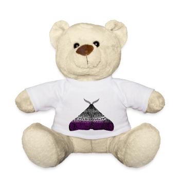 Papillon de la fierté asexué - Nounours - blanc - Devant