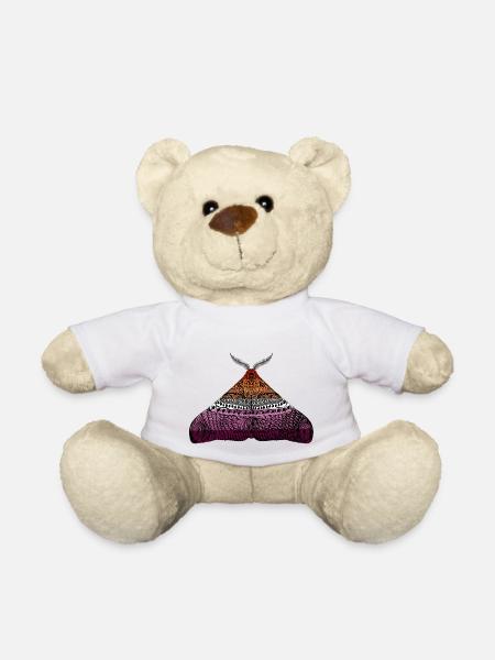 Lesbian pride moth - Teddy Bear - white
