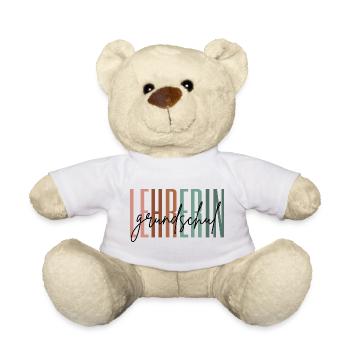 Lehrerin Grundschule Grundschullehrerin Geschenk - Teddy - Weiß - Vorne