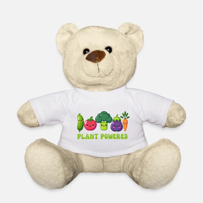 Vegetarisch, pflanzlich - Teddy - Weiß