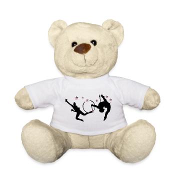 Rhythmic gymnastics with hoops - Teddy Bear - white - Front