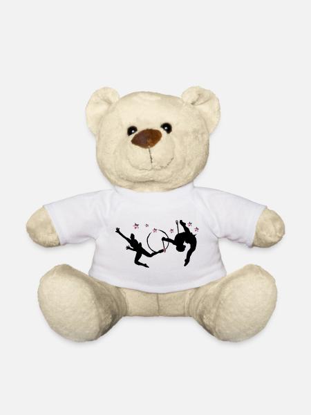 Rhythmische Sportgymnastik mit Reifen - Teddy - Weiß
