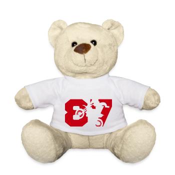 Moto 87 motard - Teddy Bear - white - Front