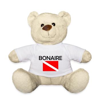 Drapeau de plongée Bonaire - Plongée sous-marine - Plongée sous-marine - Tauchen - Nounours - blanc - Devant
