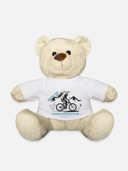Je fais du vélo - Nounours - blanc