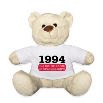 Geboren 1994 als die Welt noch in Ordnung war - Teddy - Weiß - Vorne