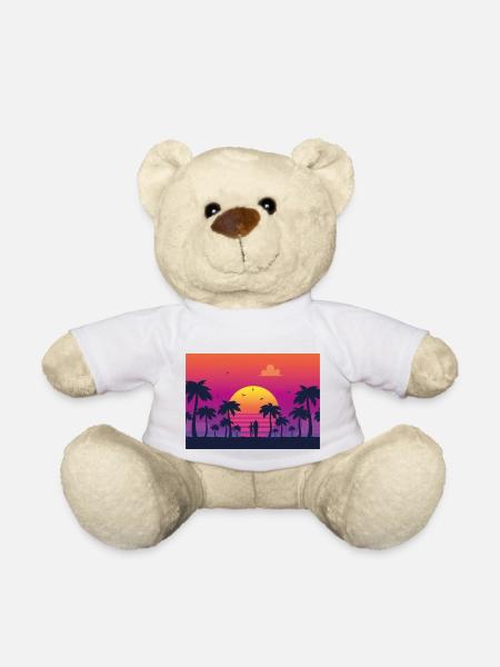 Surf au coucher du soleil - Nounours - blanc
