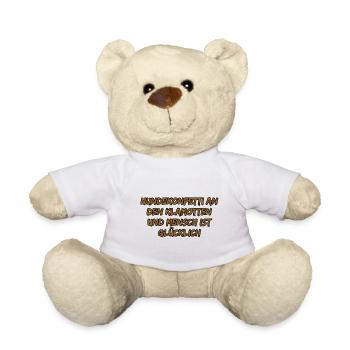 Hundekonfetti auf Kleidung Glücklich - Teddy - Weiß - Vorne