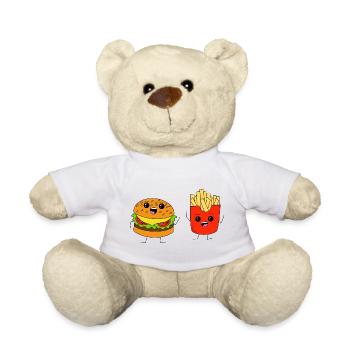 Burgers & Fries - Teddy Bear - white - Front