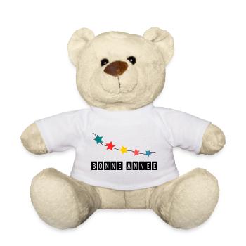 HAPPY NEW YEAR. NEW YEAR'S EVE. NEW YEAR - Teddy Bear - white - Front