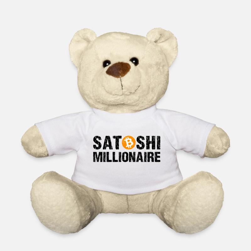 Satoshi Millionaire Kryptowährung Bitcoin - Teddy - Weiß