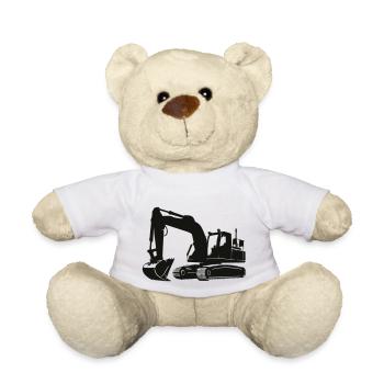excavatrice - Nounours - blanc - Devant