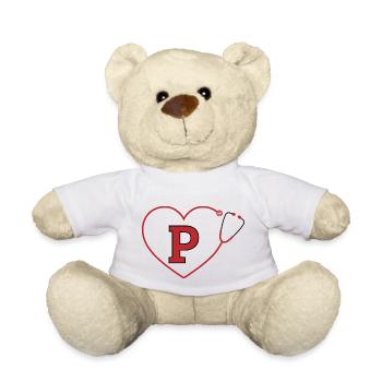 Lettre p stéthoscope - Nounours - blanc - Devant