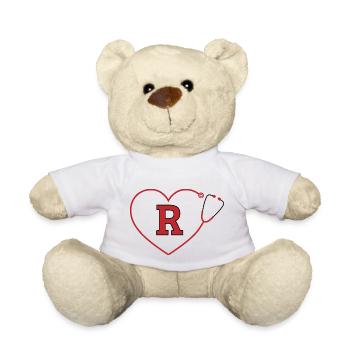 Lettre r stéthoscope - Nounours - blanc - Devant