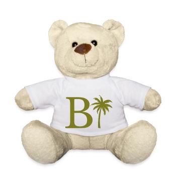 Lettre b vert Palm - Nounours - blanc - Devant