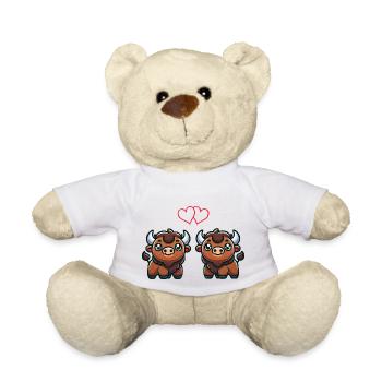 bison comic love - Teddy - Weiß - Vorne