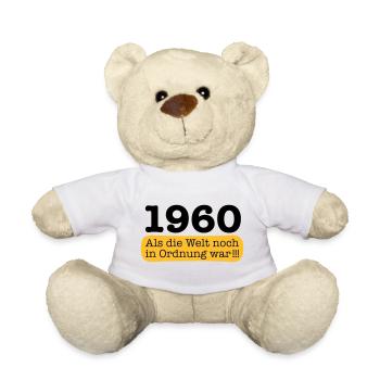 Jahrgang 1960 als die Welt noch in Ordnung war - Teddy - Weiß - Vorne