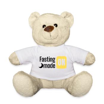 Fasting mode ON text design - Teddy Bear - white - Front