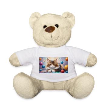 Niedliche Katze möchte spielen Schmusetiger Kitten - Teddy - Weiß - Vorne