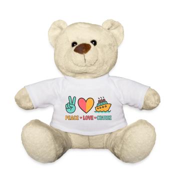 Peace Love Cruise Vacation - Teddy Bear - white - Front