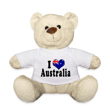 I Love Australia - Teddy - Weiß - Vorne