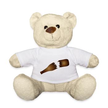 Zerbrochene Bierflasche Illustration - Teddy - Weiß - Vorne