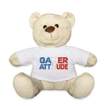 Gamer Attitude English - Teddy Bear - white - Front