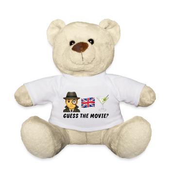 Detektiv und britische Flagge mit Cocktail - Teddy - Weiß - Vorne